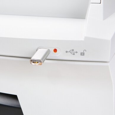 Automatinis konfidencialių dokumentų naikiklis biurui HSM Securio AF350, 0,78 x 11mm