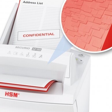 Automatinis konfidencialių dokumentų naikiklis HSM Securio AF150, 0,78 x 11mm 4